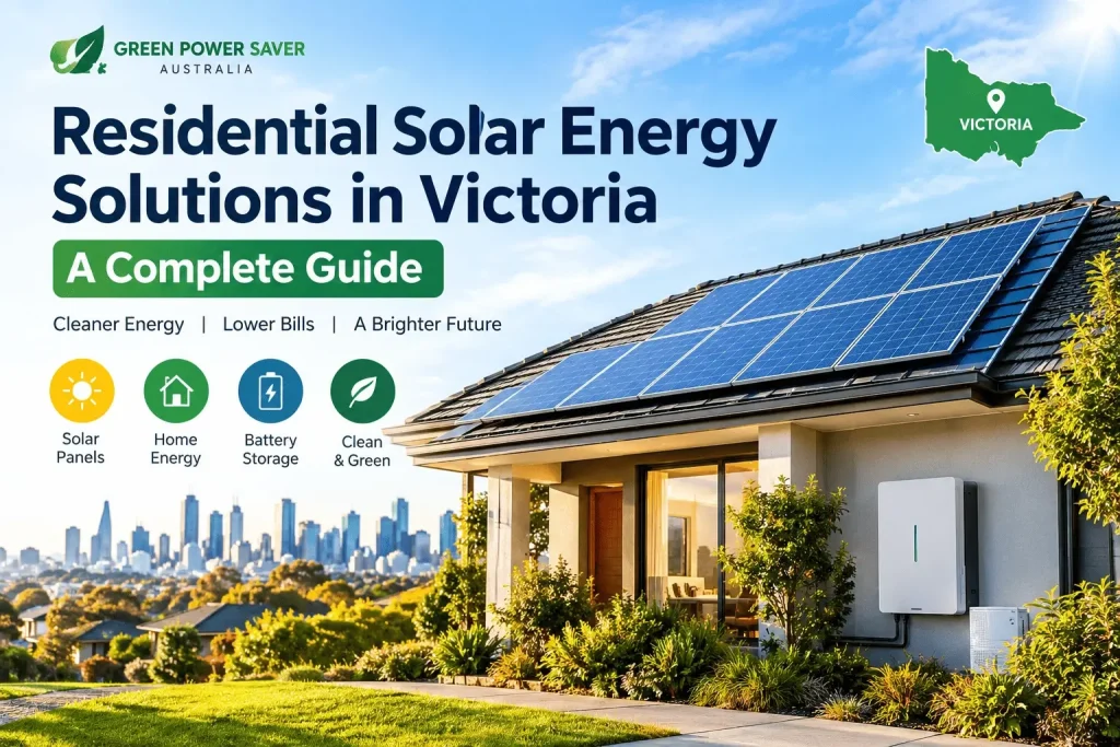 Solar panels installed on a residential home in Victoria
